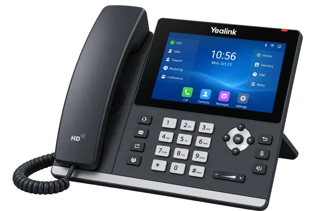 Yealink SIP desk phone connected to Fast Response AI